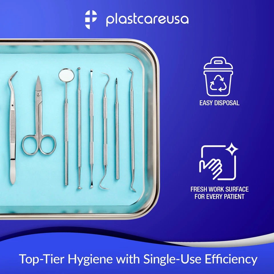 Blue Paper Dental Tray Covers for Size "B" Trays 8.25 "x 12.25", (Case of 1000) - Image 3 of 4