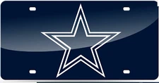 NEW-RICO  Industries DALLAS COWBOYS Laser Inlaid Metal License Plate Frame