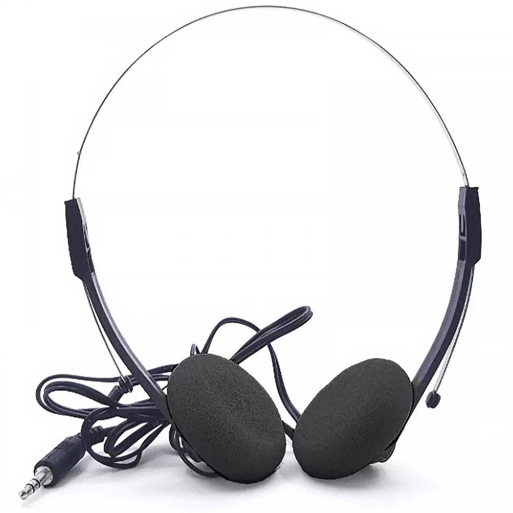 Soundlab Lightweight Stereo Black Pad Headphones for Schools Tour Companies
