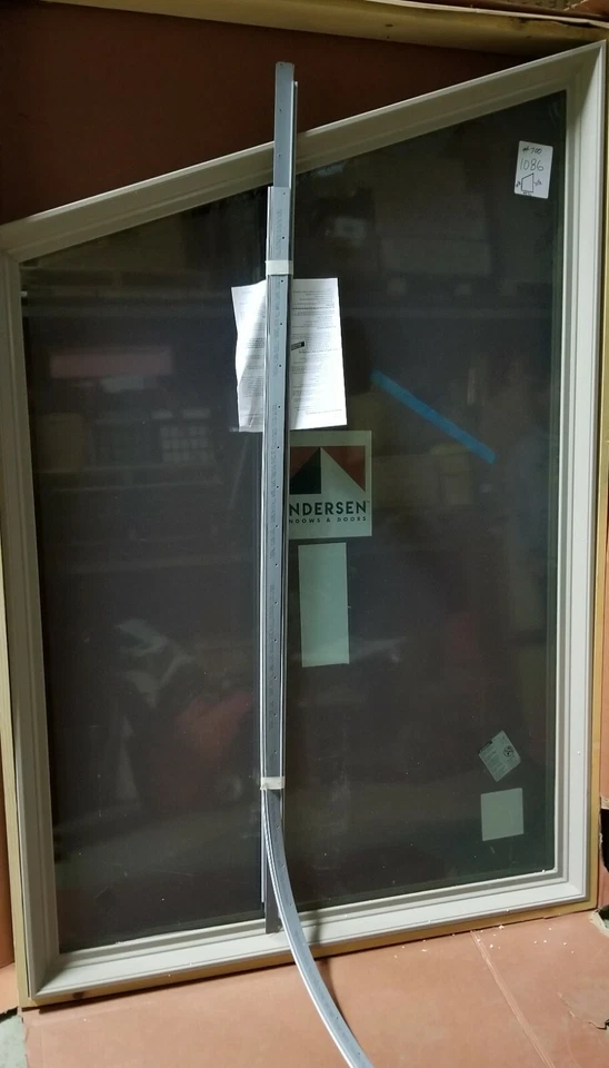 Andersen 400 Series Trapezoid Roof Pitch Windows 3 Window Set Sandtone 144"x72" - Image 4 of 4