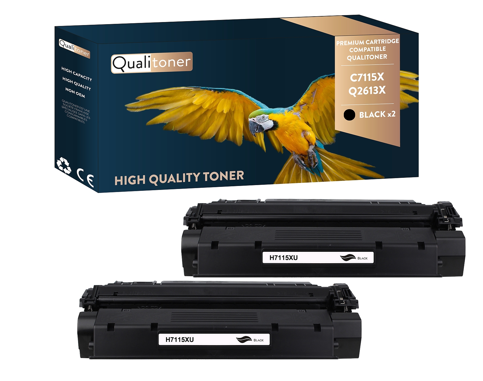 Toner HP Q2613X Q2624X C7115X compatible noir haute capacité pour documents administratifs