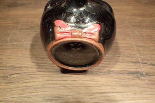 Vintage BLACK CAT ASHTRAY smoke from Nose Japan Green Eyes - Picture 4 of 5