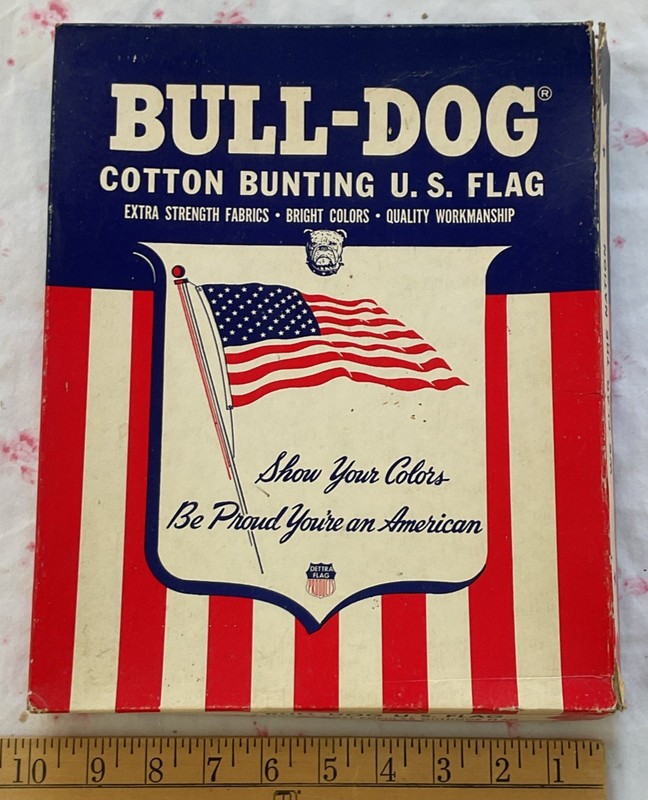 Bull Dog Cotton U S American Flag Flew Over U.S. Capital 12/13/1973