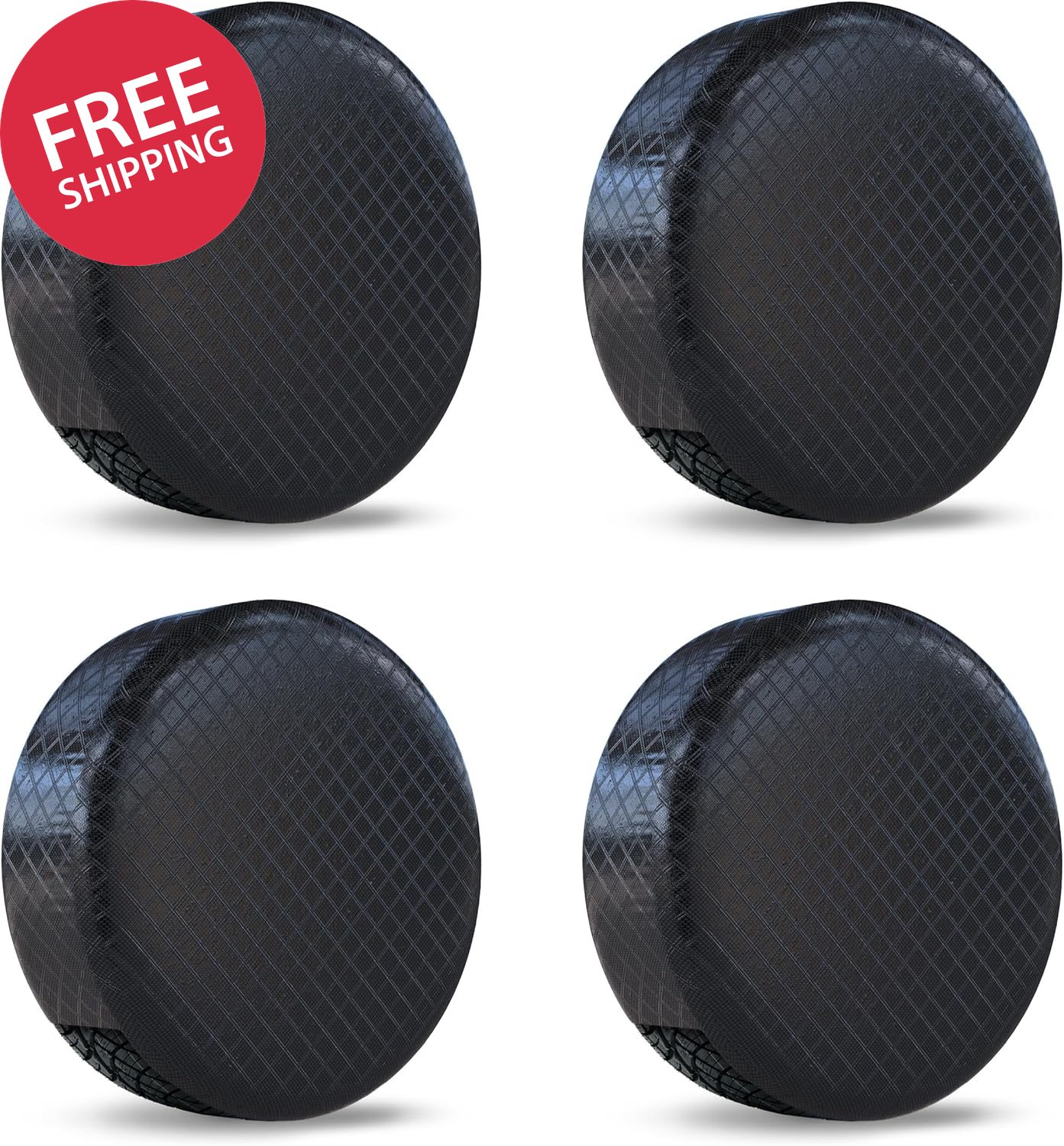 Protective Tire Covers 4 Pack for Rvs, Trailers, Campers, Suvs, and Trucks. Oxfo