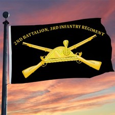 2nd Battalion, 3rd Infantry Regiment US Army Flag 3x5Feet with Brass Grommets