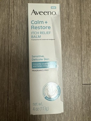 Aveeno Itch Relief Balm Restorative Skin Therapy Prebiotic Oat Sensitive 12/25