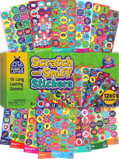 1260 Scratch and Sniff Stickers for Kids, 15 Scents - Smelly Stickers  Sensory