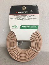 Monster Just Hook It Up 100 ft. L Ivory Telephone Station Wire 140088-00