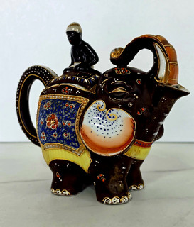 Vintage Samurai China Japan Hand Painted Elephant & Rider