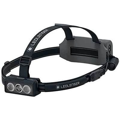 Ledlenser NEO9R wiederaufladbare LED-Stirnlampe schwarz/grau für draußen...
