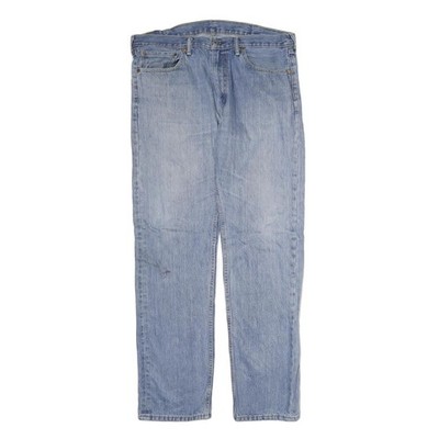 LEVI'S 505 Herren Jeans Blau Regular Straight Denim W40 L35 Reißverschluss