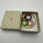 GUCCI Watch Changeable Bezel 1100L Gold Band White Dial Auth Women's Accessory