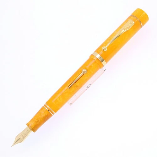 Conway Stewart Fountain Pen Churchill Series Orange F Used-Good Quality Smtb-F