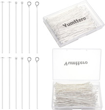 210 Pcs 70Mm/2.76 Inch 21 Gauge Head Pins for Jewelry Making Straight Ball Eye P