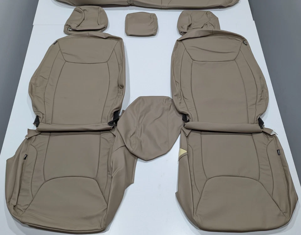 For Chrysler 300 Base Sedan 2011 Tan Leather Seat Covers W9 - Image 2 of 4