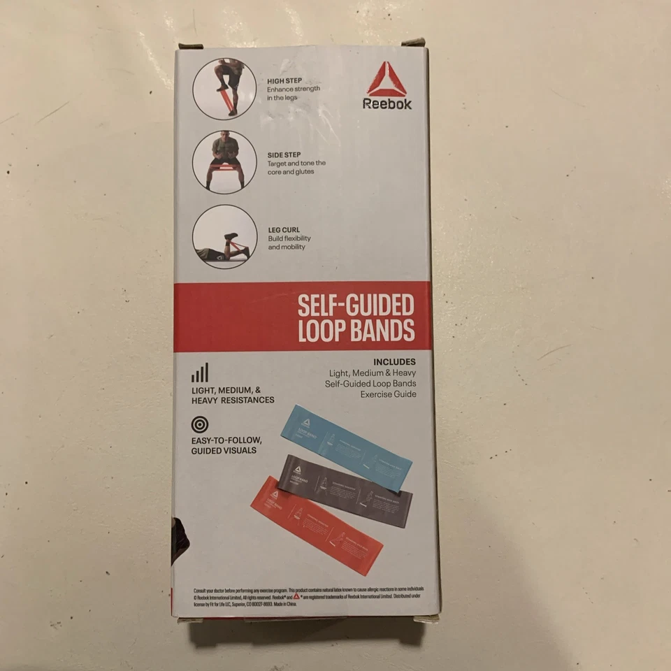 Reebok Delta Super Band Kit 3-Pack, Light Medium And Heavy Resistance Bands Incl - Image 2 of 2