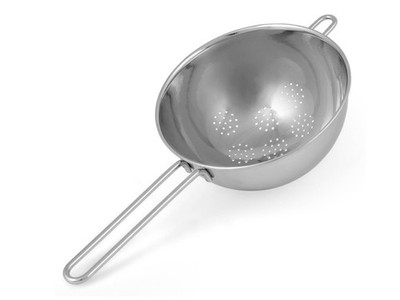 Colander Home in Brushed Stainless Steel Gray Cm 18