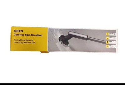 Hoto Rechargeable Spin Scrubber 51'' Adjustable Handle Waterproof Power Cleaner