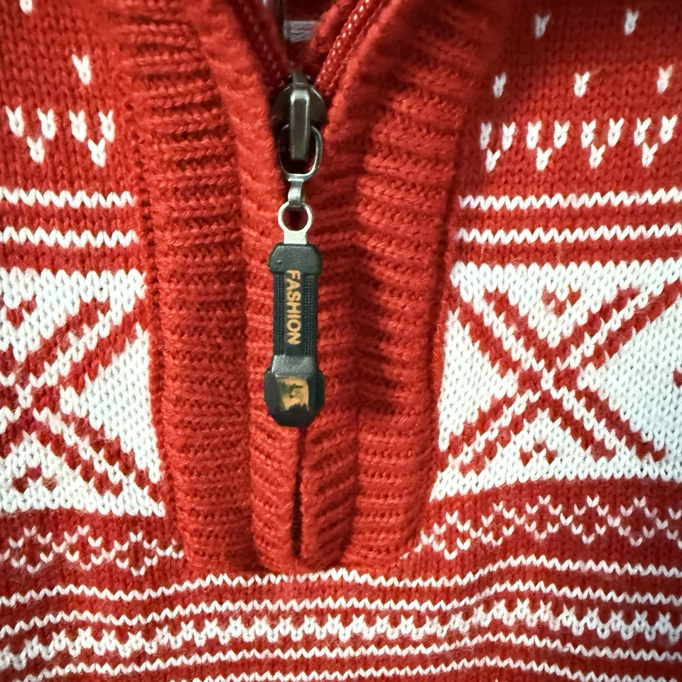 Suéteres de vacaciones - Pronti Nordic Fair Isle cremallera cuello L(R) y XL (B) para él y para ella Foto 2 de 4