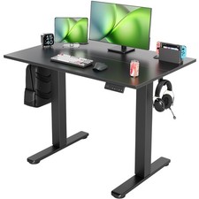 Electric Standing Desk Adjustable Height, 40 x 24 Inch Sit Stand Desk with T-...