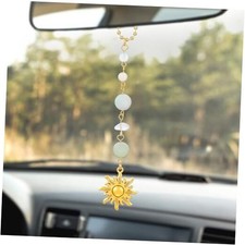 Sun Hanging Car Accessories, Cute Car Rear View Mirror Hanging Charm Handmade