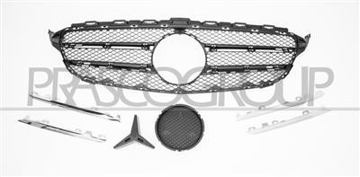 Grille noire avec mld argent pour C-Class W205 S205 de 2014 à 2018