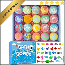 Bath Bombs for Kids with Surprise Inside, 20 Pack Handmade Bath Bomb Gift Set...