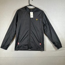 Jingle Bongala Youth Hooded Windbreaker Jacket Size 14-16 Black Lightweight Zip