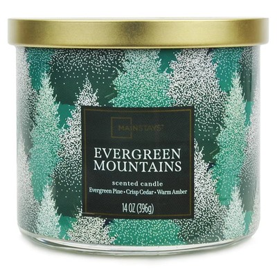 Mainstays 14oz Textured Wrap Scented Candle (Evergreen Mountains)