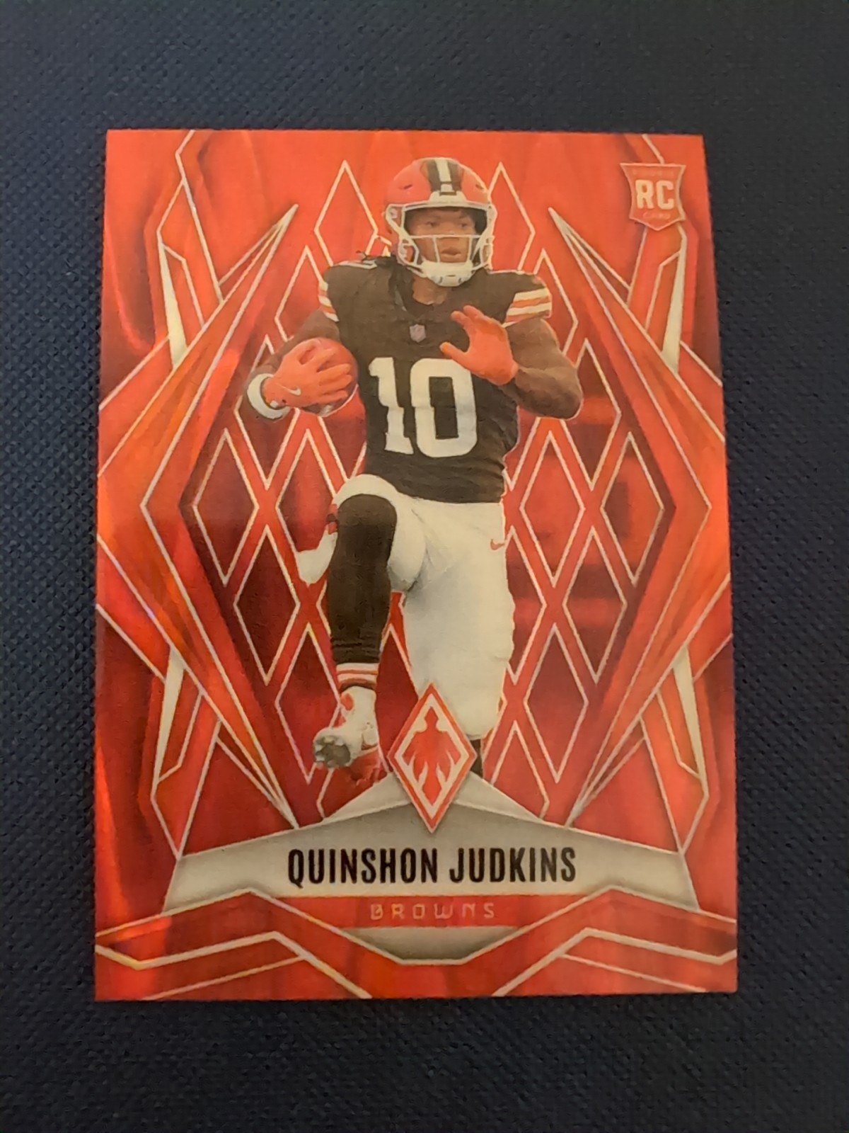 2025 Panini Phoenix Quinshon Judkins Red Seismic /99 RC Rookie #191 Browns