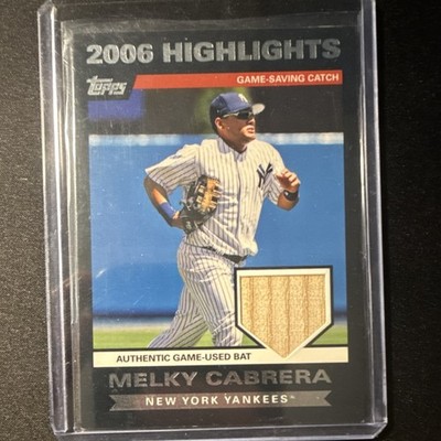 Topps 2007 Highlights Relic #HRMEC Melky Cabrera Yankees Game-Used Bat Baseball