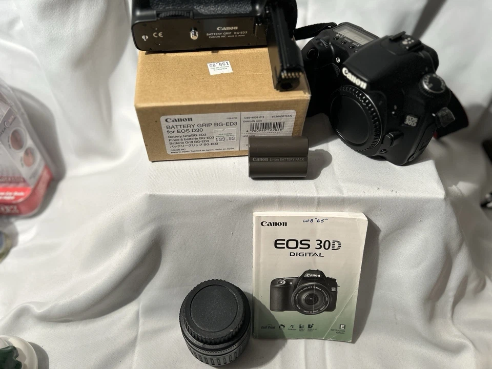 Como Nuevo’’Canon EOS 30D Cámara Len Y Empuñadura de Batería BG – ED3 Para ESO D 30 Canon Foto 4 de 4