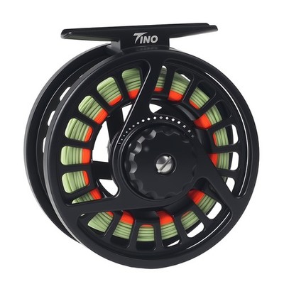 Maxcatch Tino Fly Fishing Reel, Large Arbor All Aluminum with CNC Cutting Tro...