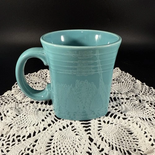 Fiesta Ware Square Bottom Round Top Coffee Mug Turquoise HLC 14 Oz