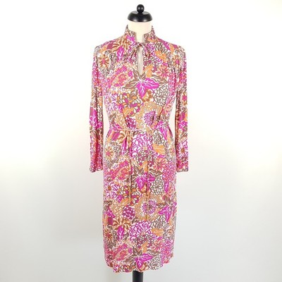 vintage emilio pucci dress women size DE 38 IT 12 multicoloured 100% silk floral