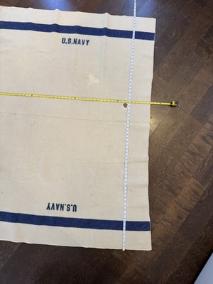 Vintage US NAVY Military WWII Wool Medical Blanket 45”x65” | eBay