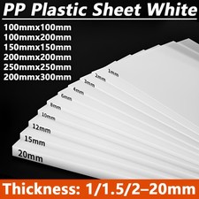 Polypropylene PP Board White Plastic Sheet 1mm-20mm Thick 100mm-250mm Width