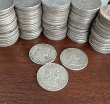 Lot of 3 Franklin Half Dollar - 90 Silver - Choose How Many Lots of 3