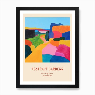 Bunte Gärten Tresco Abteigarten gerahmtes Wandbild Poster Leinwanddruck Bild