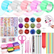 5 Pcs Nano Tape Bubble Kit,1m/3.28 ft Each Roll Nano Tape Bubbles Double Sided