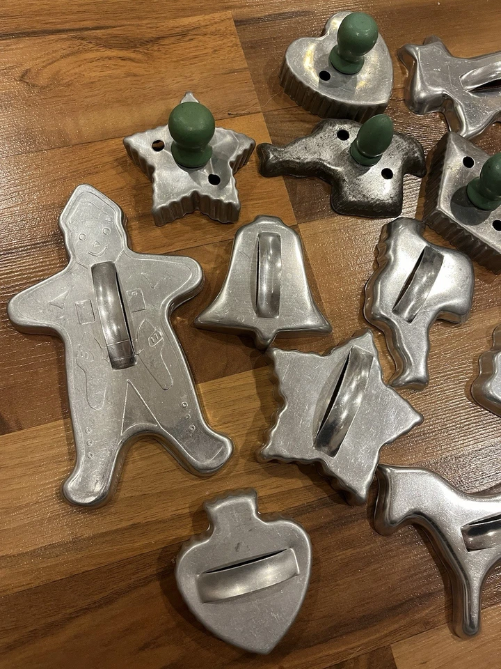Lote de 16 piezas cortador de galletas vintage espejo - surtido de vacaciones aluminio Foto 4 de 4