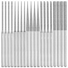 20pcs Diamond Drill Bits, 5 Different Shapes Shank Grinding Silver