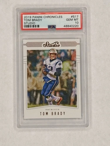 2019 Panini Chronicles - Studio Tom Brady #S17 PSA Gem Mint 10!! GOAT HOF !!