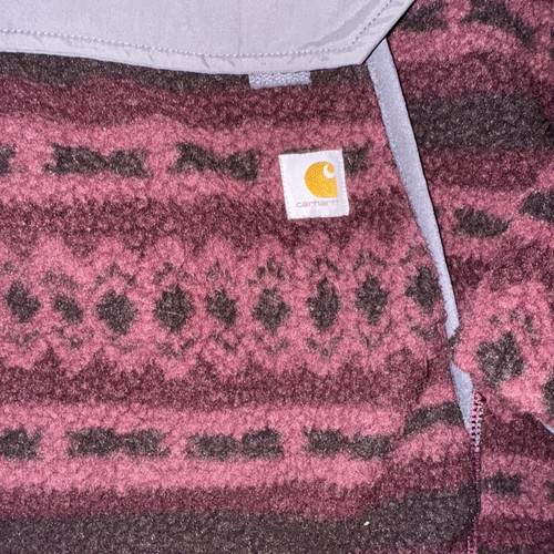 Pullover relajado a presión 1/4 polar azteca púrpura grande para mujer Carhartt 104922 - Imagen 3 de 7