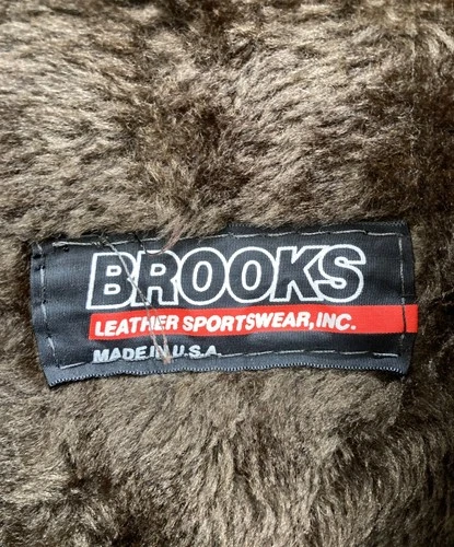 Brooks Leather Jacket Men's Size 36 Brown image 5