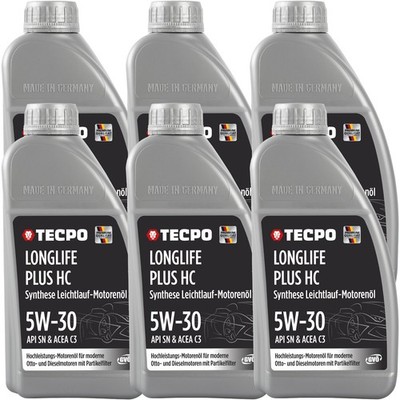 6L TECPO 5W-30 LONGLIFE PLUS MOTORÖL 504.00 507.00 229.31 229.51 LL-04 C30 5W30