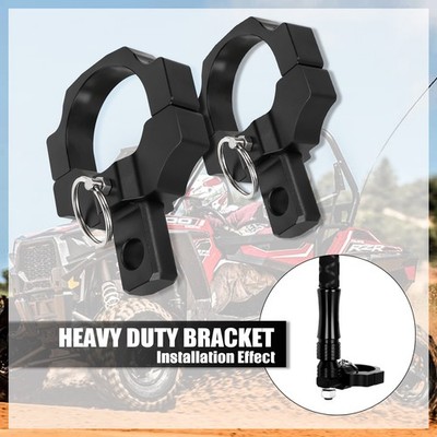2Pcs UTV ATV Mount Brackets For LED Whip Light Bar Fit 1.75'' to 2'' Rollbar Cage