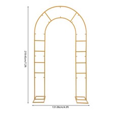 4.3 7.2ft 2 Layer Wedding Arch Stand, Metal Backdrop Frame for Party Decoration