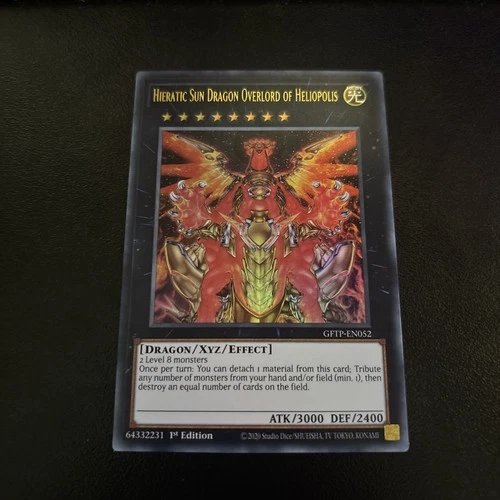 Hieratic Sun Dragon Overlord of Heliopolis GFTP-EN052 Ultra Rare Yugioh Card 1st