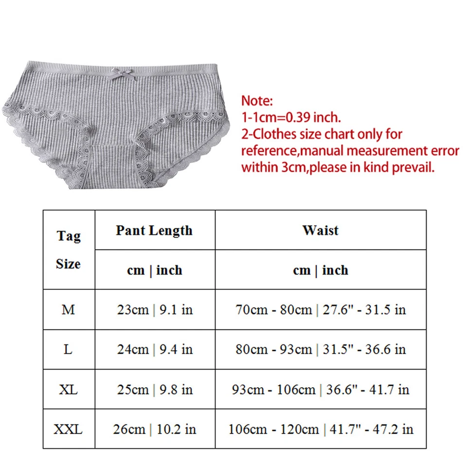 Sexy Bragas de Encaje Bragas Lazo Calzoncillos Algodón Ropa Interior Calzoncillos Sin Costuras Foto 4 de 4